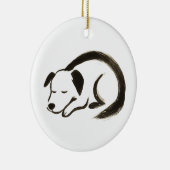 Sleeping Dog – Ink Brush Comfort on セラミックオーナメント (右)