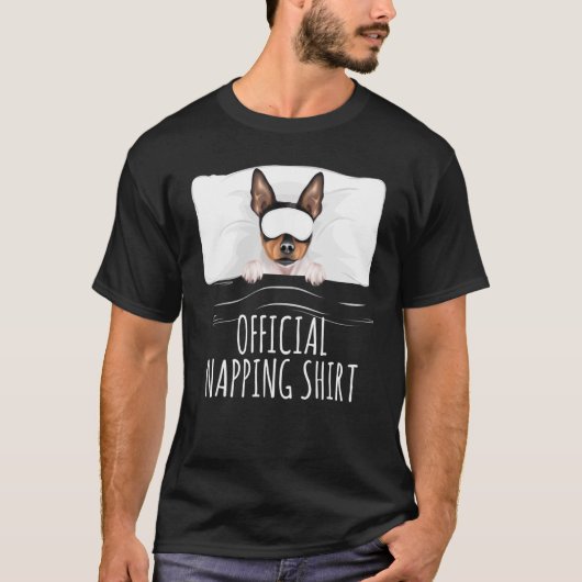 Sleeping Dog Toy Fox Terrier Official Napping 1 Tシャツ (正面)