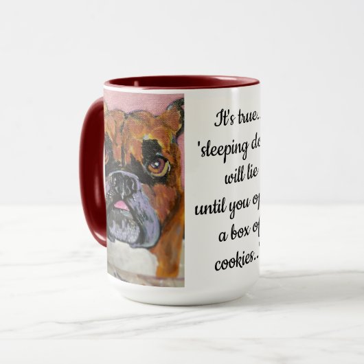 "Sleeping dogs will lie.." マグカップ (正面左)