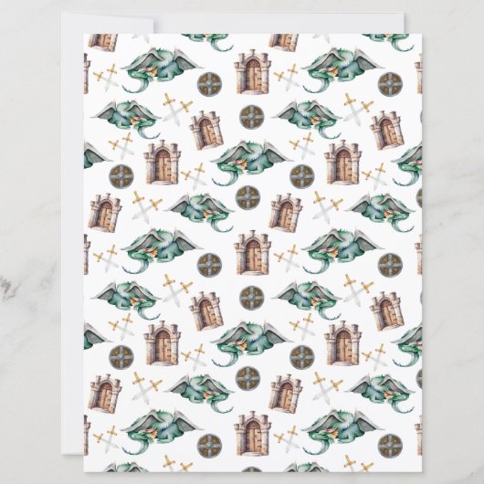 Sleeping Dragons Scrapbook Paper (裏面)