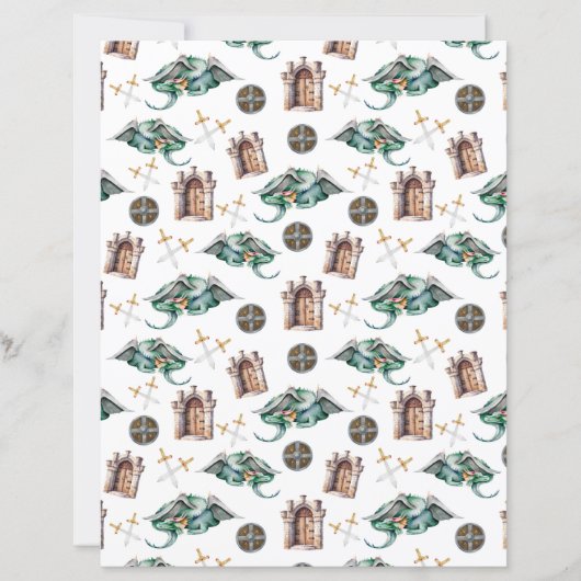 Sleeping Dragons Scrapbook Paper (正面)