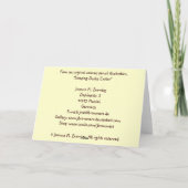 Sleeping Ducky Easter シーズンカード (裏面)