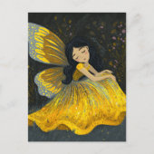 Sleeping Fairy in a Yellow Dress ポストカード (正面)