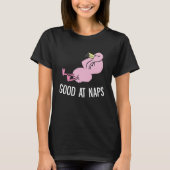 Sleeping Flamingo Good At Naps Napping Flamingo Pa Tシャツ (正面)