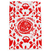 Sleeping Fox Folk Art Gift Bag ミディアムペーパーバッグ (正面)