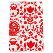 Sleeping Fox Folk Art Gift Bag ミディアムペーパーバッグ (裏面)