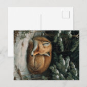 Sleeping Fox in Winter Forest ポストカード (正面/裏面)