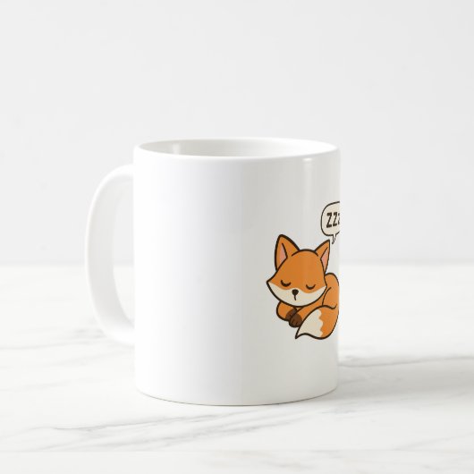 Sleeping fox mug コーヒーマグカップ (正面左)