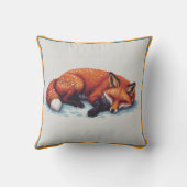 Sleeping Fox Throw Pillow クッション (裏面)