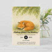 Sleeping Fox Under Autumn Leaves  Birthday  招待状 (スタンド正面)