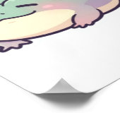 Sleeping Frog Poster Cute Cozy Frog Aesthetic Rela ポスター (角)