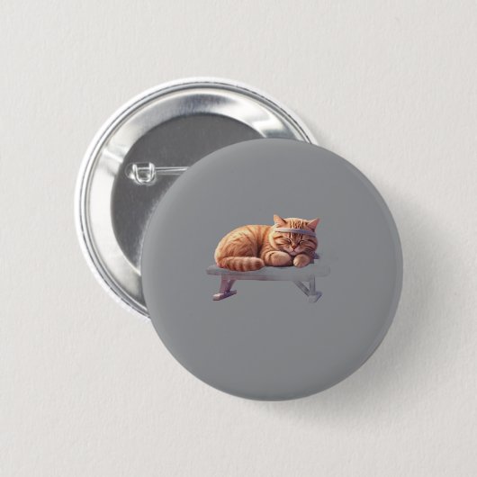 Sleeping Ginger Cat Button 缶バッジ (正面&裏面)