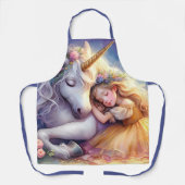 Sleeping Girl Unicorn Dreamscape エプロン (正面)