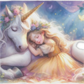 Sleeping Girl Unicorn Dreamscape シール (正面)