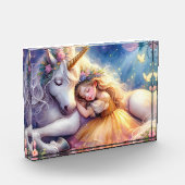 Sleeping Girl Unicorn Dreamscape フォトブロック (左)