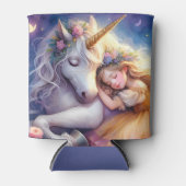 Sleeping Girl Unicorn Dreamscape 缶クーラー (正面)