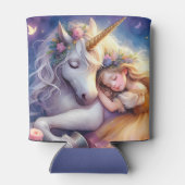 Sleeping Girl Unicorn Dreamscape 缶クーラー (裏面)