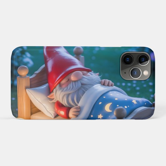 Sleeping Gnome in Nighttime Garden Case-Mate iPhoneケース (裏面(横))