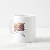 Sleeping Gym Kitten Coffee Mug コーヒーマグカップ (正面左)