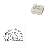Sleeping Hedgehog ラバースタンプ (押印)