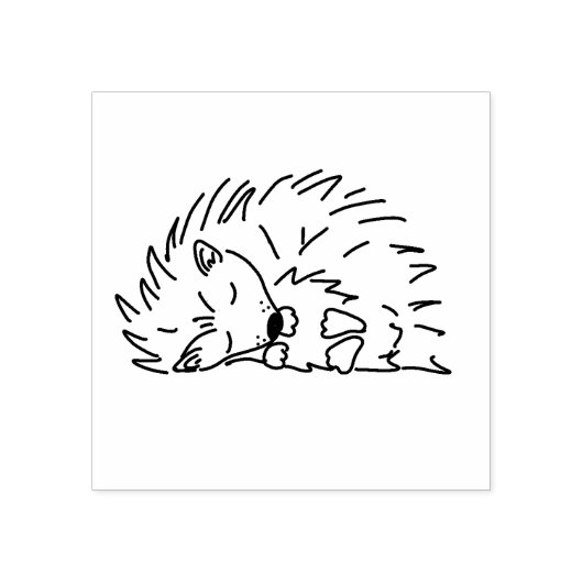 Sleeping Hedgehog ラバースタンプ (インプリント)
