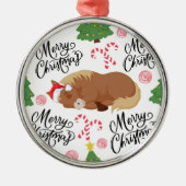 Sleeping Horses Christmas Ornament Keepsake メタルオーナメント (正面)