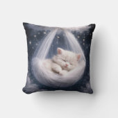 Sleeping Kitten in a Tulle Hammock クッション (正面)