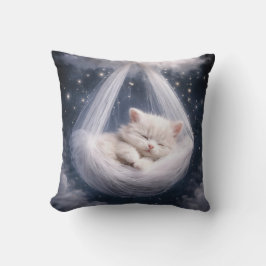 Sleeping Kitten in a Tulle Hammock クッション