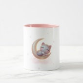 Sleeping Kitten Moon – Cute Cat Mug マグカップ (中央)