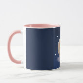 Sleeping Kitten on Moon – Cute Kawaii Cat Mug マグカップ (左)