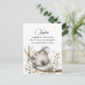 Sleeping Koala Cub ポストカード (スタンド正面)