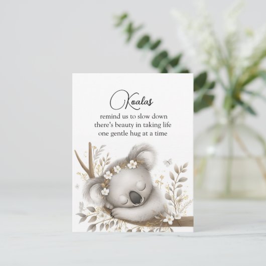 Sleeping Koala Cub ポストカード (スタンド正面)