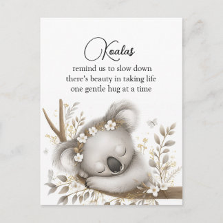 Sleeping Koala Cub ポストカード