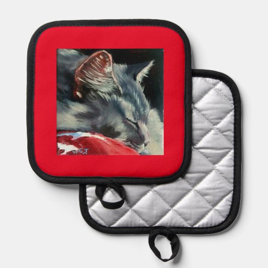 Sleeping on sunny morning Oven Mitts & Pot Holders 鍋敷き (正面/裏面)