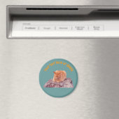 Sleeping Orange Tabby Cat Personalized マグネット (インサイチュ (食洗機))