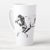 Sleeping Pit Mix, Cozy Christmas カフェラテマグ (左アングル)