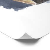 Sleeping polar bear, watercolor art ポスター (角)