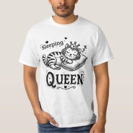 Sleeping Queen– Katzen Schlaf Tシャツ