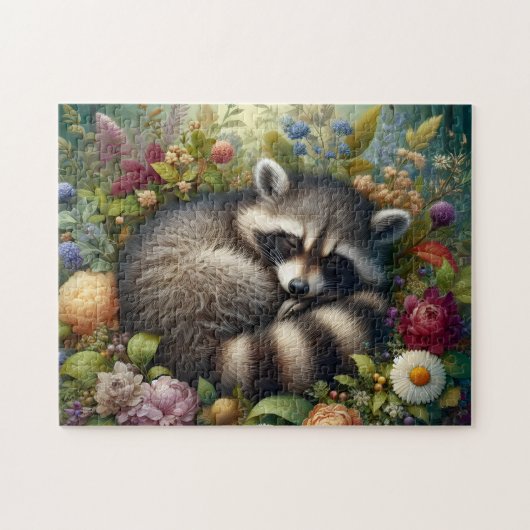 Sleeping Raccoon ジグソーパズル (横)