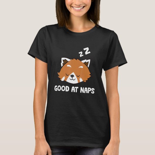 Sleeping Red Panda Good At Naps Napping Red Panda Tシャツ (正面)