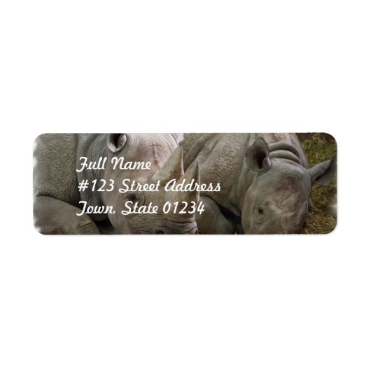 Sleeping Rhinosの宛名ラベル ラベル (正面)