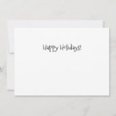 Sleeping Santa Claus Happy Holidays Flat カード (裏面)