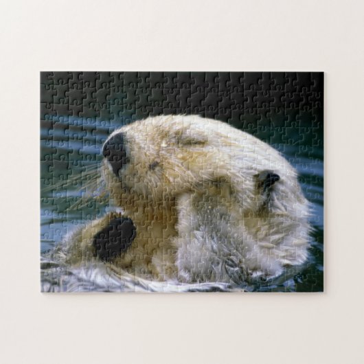 Sleeping Sea Otter, Jigsaw Puzzle ジグソーパズル (横)