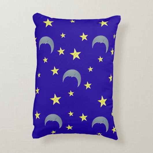 Sleeping Sky Fabric - blue アクセントクッション (裏面(縦))