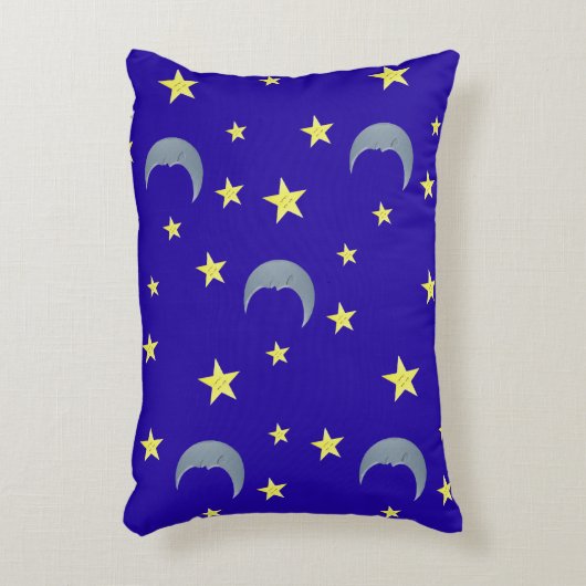 Sleeping Sky Fabric - blue アクセントクッション (正面(垂直))