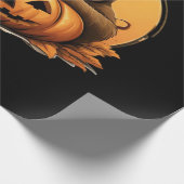 Sleeping Sloth and Halloween Pumpkin Classic T-Shi ラッピングペーパー (角)