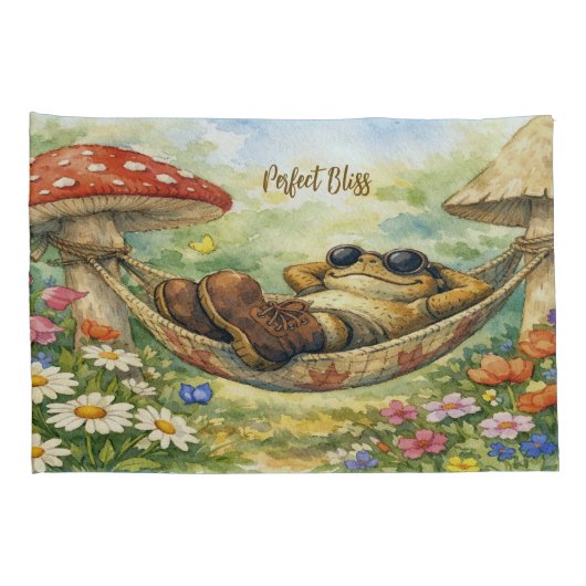 Sleeping Toad and Mushrooms Pillowcase Set  枕カバー (裏面-右)