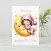 Sleeping with the Moon Girl's Baby Shower 招待状 (スタンド正面)