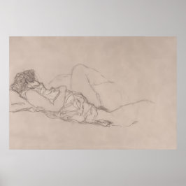 Sleeping Woman (ca. 1916-1917) by Gustavクリムト. ポスター