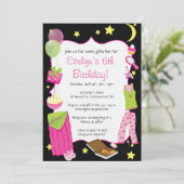 Sleepover! スランバー・パーティーのテーマの招待状 招待状 (スタンド正面)